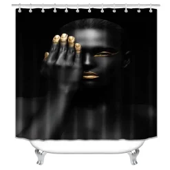 Aqua Essence Badezimmer-Liberianisches Mädchen Duschvorhang - Lebendiges Badezimmerdekor
