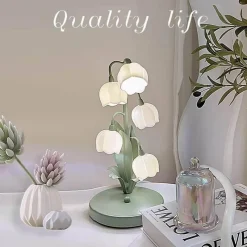 Illuminate Home Beleuchtung-Lilienblumen-Tischlampe – dekorative Blumenbeleuchtung