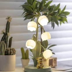 Illuminate Home Beleuchtung-Lilienblumen-Tischlampe – dekorative Blumenbeleuchtung