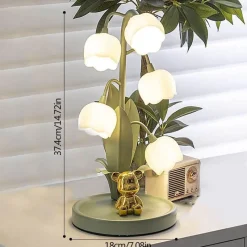 Illuminate Home Beleuchtung-Lilienblumen-Tischlampe – dekorative Blumenbeleuchtung