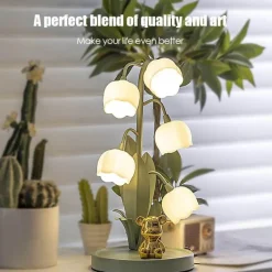 Illuminate Home Beleuchtung-Lilienblumen-Tischlampe – dekorative Blumenbeleuchtung