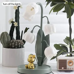 Illuminate Home Beleuchtung-Lilienblumen-Tischlampe – dekorative Blumenbeleuchtung