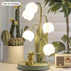 Illuminate Home Beleuchtung-Lilienblumen-Tischlampe – dekorative Blumenbeleuchtung