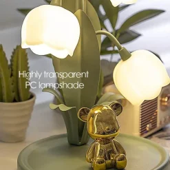 Illuminate Home Beleuchtung-Lilienblumen-Tischlampe – dekorative Blumenbeleuchtung