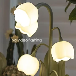 Illuminate Home Beleuchtung-Lilienblumen-Tischlampe – dekorative Blumenbeleuchtung
