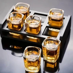Feast Essentials Küche & Esszimmer-Liswell Whiskygläser – 6er-Set Premium-Kristallgläser