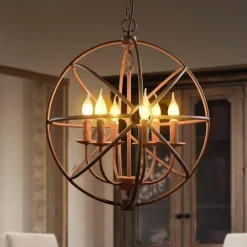 Comfort u0026 Style Beleuchtung-Loft Hanging Globe Iron Bird Cage Light - Modern Pendant Lamp