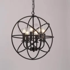 Comfort u0026 Style Beleuchtung-Loft Hanging Globe Iron Bird Cage Light - Modern Pendant Lamp
