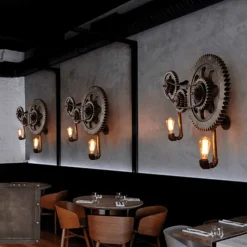 The Gilded Nest Beleuchtung-Loft Style Edison Wall Sconce - Industrial Iron Water Lamp Decor