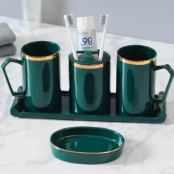 The Bath Nook Badezimmer-Lombardia Bathroom Accessories Set - Stylish Home Décor Essentials