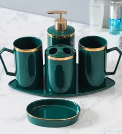 The Bath Nook Badezimmer-Lombardia Bathroom Accessories Set - Stylish Home Décor Essentials