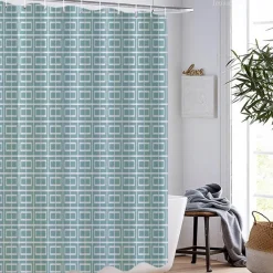 Aqua Essence Badezimmer-Louis XIV Duschvorhang - Luxuriöses französisches Barock-Badezimmerdekor