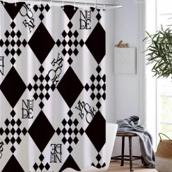 Aqua Essence Badezimmer-Louis XIV Duschvorhang - Luxuriöses französisches Barock-Badezimmerdekor