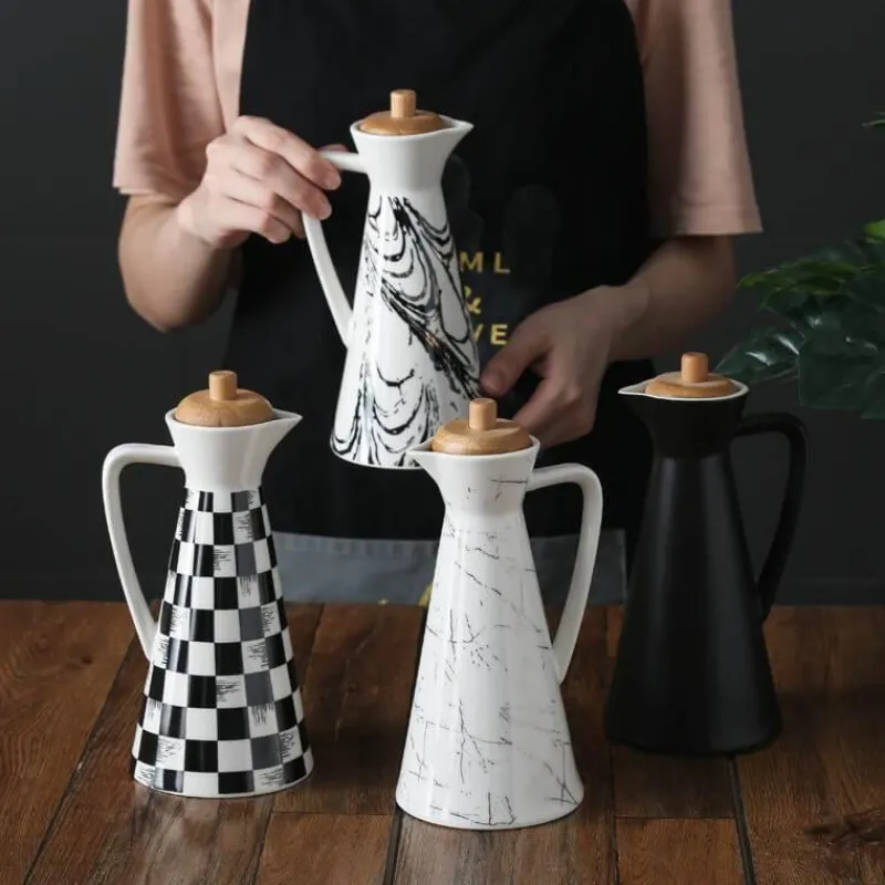 Decor Küche & Esszimmer-Ölspender aus Keramik – Stilvolle Küchenflasche