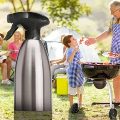 Tom Küche & Esszimmer-Ölsprüher aus Edelstahl – 500 ml Gewürzflasche zum Kochen