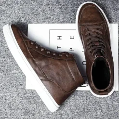 Herren Decor Herrenschuhe-Lässige Lederstiefel für den Herbst - Frostschutz-Winterschuhe