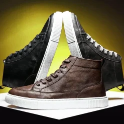 Herren Decor Herrenschuhe-Lässige Lederstiefel für den Herbst - Frostschutz-Winterschuhe