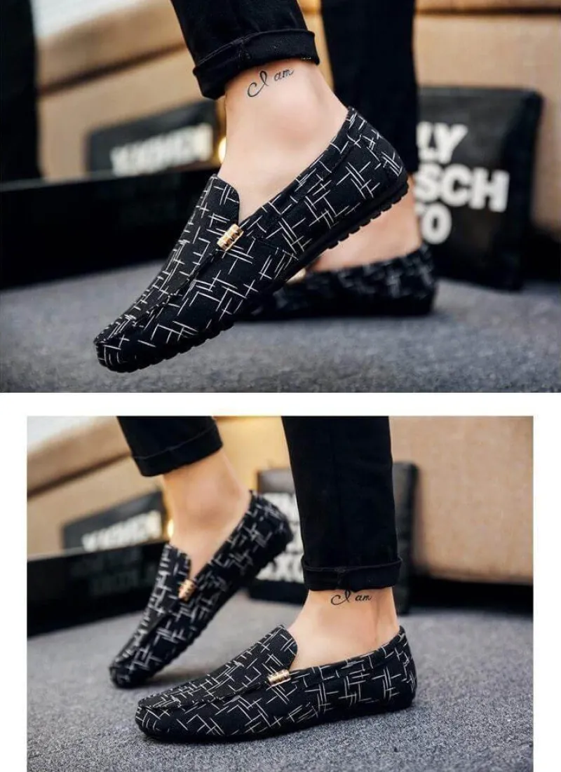 Herren Decor Herrenschuhe-Lässige Slip-On-Canvas-Schuhe für Herren – Stilvolles saisonales Schuhwerk