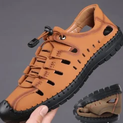 Damen Wilderness Haven Herrenschuhe|Damenschuhe-Lässige Strandsandale aus flexiblem Leder