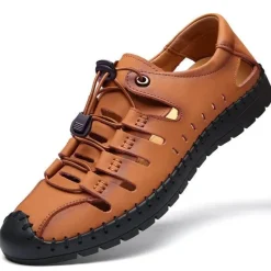 Damen Wilderness Haven Herrenschuhe|Damenschuhe-Lässige Strandsandale aus flexiblem Leder