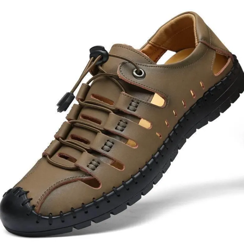 Damen Wilderness Haven Herrenschuhe|Damenschuhe-Lässige Strandsandale aus flexiblem Leder