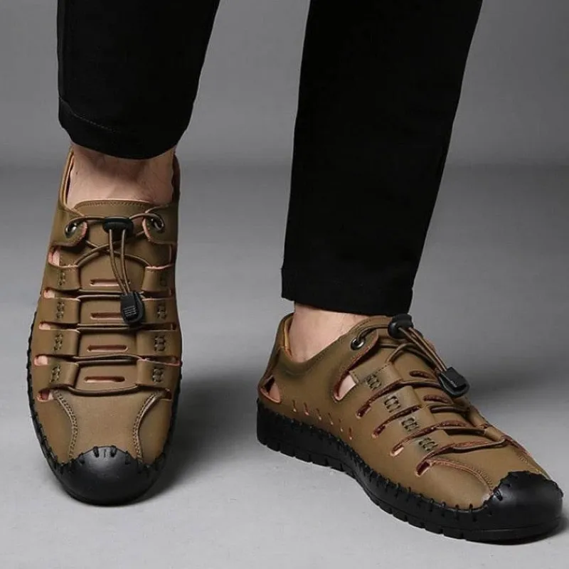 Damen Wilderness Haven Herrenschuhe|Damenschuhe-Lässige Strandsandale aus flexiblem Leder