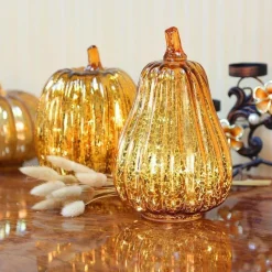 The Gilded Nest Beleuchtung-Luminous Pumpkin Lamp - Decorative Halloween Light Fixture