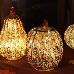 The Gilded Nest Beleuchtung-Luminous Pumpkin Lamp - Decorative Halloween Light Fixture