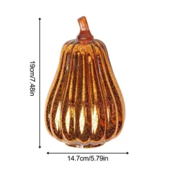 The Gilded Nest Beleuchtung-Luminous Pumpkin Lamp - Decorative Halloween Light Fixture