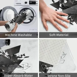 Ember u0026 Ivy Gadgets Für Zuhause-Lustige rutschfeste Fußmatte – waschbar „Please Go Away“ Willkommensmatte