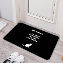 Ember u0026 Ivy Gadgets Für Zuhause-Lustige rutschfeste Fußmatte – waschbar „Please Go Away“ Willkommensmatte