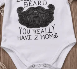 The Decor Haven Babykleidung|Babykleidung-Lustiger Baby-Bodysuit - Wenn Papa keinen Bart hat, hast du 2 Mütter