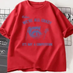 Damen Everly u0026 Lace Herrenbekleidung|Damenbekleidung-Lustiges Baumwoll-T-Shirt - Relax Were All Crazy