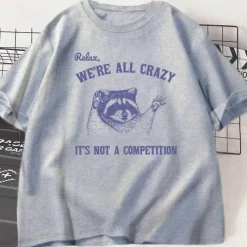 Damen Everly u0026 Lace Herrenbekleidung|Damenbekleidung-Lustiges Baumwoll-T-Shirt - Relax Were All Crazy