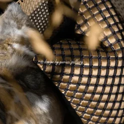 Pillow Haven Bettzeug-Luxuriöse handgewebte Kissenbezüge und Pouf-Bezüge in Bronzing-Optik