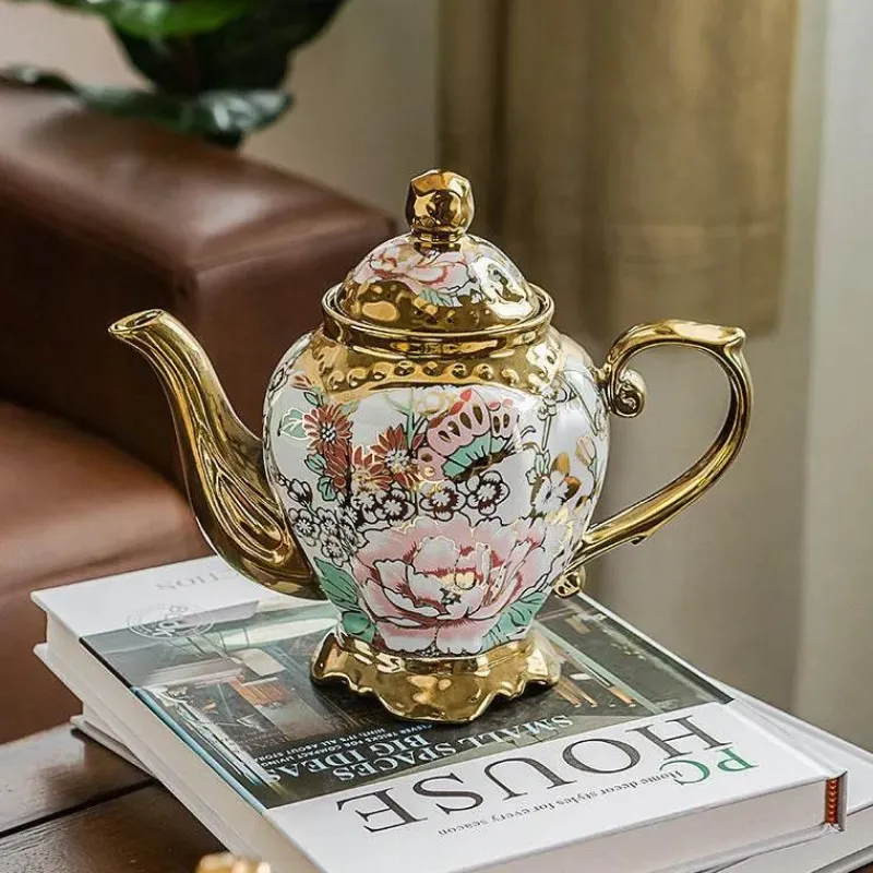 Plates u0026 More Küche & Esszimmer-Luxuriöse Teekanne aus Porzellan mit Filter – Teekanne mit großem Fassungsvermögen