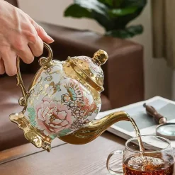 Plates u0026 More Küche & Esszimmer-Luxuriöse Teekanne aus Porzellan mit Filter – Teekanne mit großem Fassungsvermögen