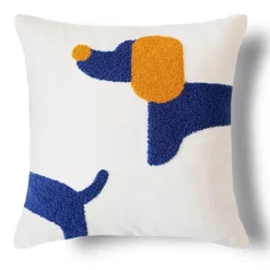 Pillow Haven Bettzeug-Luxuriöser, blauer getufteter Kissenbezug – bestickte Heimdekoration, 45 x 45 cm, 30 x 50 cm