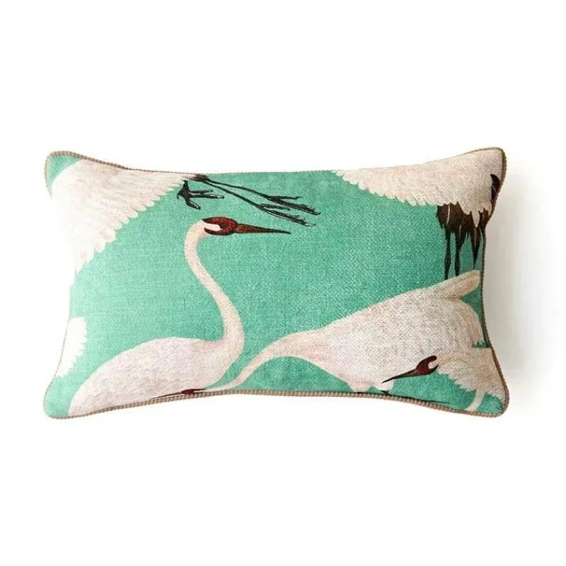 Pillow Haven Bettzeug-Luxuriöser Chenille-Kissenbezug mit Rüschen in Grün – Dekoratives 35x45-Kissen für stilvolle Wohndekoration