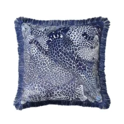 Pillow Haven Bettzeug-Luxuriöser Kissenbezug aus Samt – Rosa Leopard, doppelseitig mit Quasten