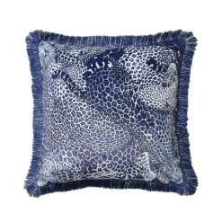 Pillow Haven Bettzeug-Luxuriöser Kissenbezug aus Samt – Rosa Leopard, doppelseitig mit Quasten