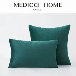 Medicci Home Bettzeug-Luxuriöser Kissenbezug aus Samt – weicher Euro-Kissenbezug in mehreren Farben und Größen