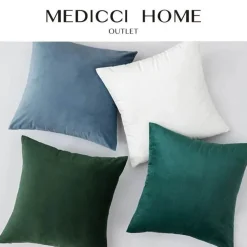 Medicci Home Bettzeug-Luxuriöser Kissenbezug aus Samt – weicher Euro-Kissenbezug in mehreren Farben und Größen