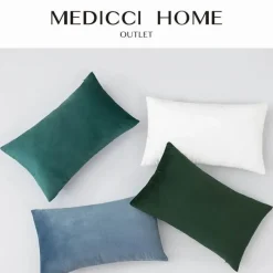 Medicci Home Bettzeug-Luxuriöser Kissenbezug aus Samt – weicher Euro-Kissenbezug in mehreren Farben und Größen