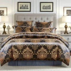 Cozy Haven Bettzeug-Luxuriöses Jacquard-Bettwäscheset für Kingsize-Betten – Bettbezug, Steppdecken, hochwertige Heimtextilien