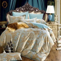 Snug u0026 Soft Bettzeug-Luxuriöses Satin-Jacquard-Bettbezug-Set – Bettwäsche mit Reißverschluss