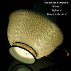 The Cozy Mug Küche & Esszimmer-Luxuriöses Tee- und Kaffeeset aus goldenem Bone China – elegantes Trinkgeschirr aus Porzellan