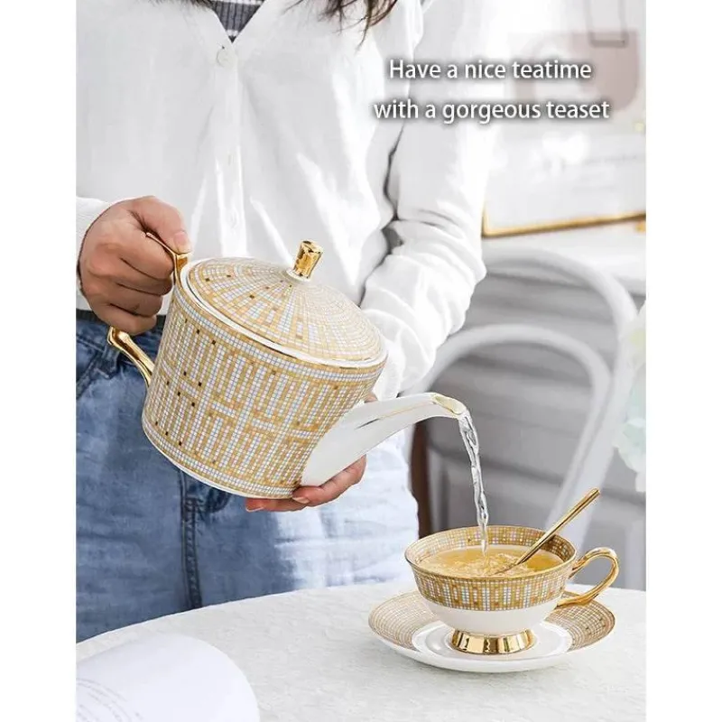 Feast u0026 Flair Küche & Esszimmer-Luxuriöses Teeservice aus Bone China – Hochwertiges Teeservice aus königlichem Porzellan