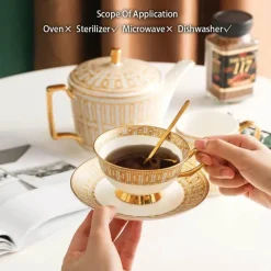 Feast u0026 Flair Küche & Esszimmer-Luxuriöses Teeservice aus Bone China – Hochwertiges Teeservice aus königlichem Porzellan