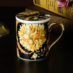 The Cozy Mug Küche & Esszimmer-Luxuriöses Teetassen-Set aus Bone China – Elegante Kaffeetassen im europäischen Stil